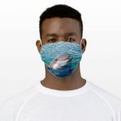 Dolphin Smiling Photography or Your Photo Adult Cloth Face Mask (Worn)