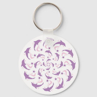 Dolphin spiral keychain