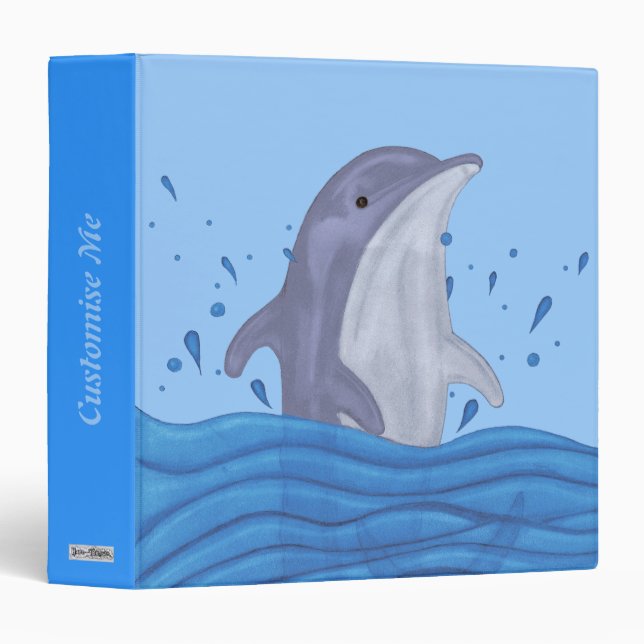 Dolphin Splash 3 Ring Binder (Front/Spine)