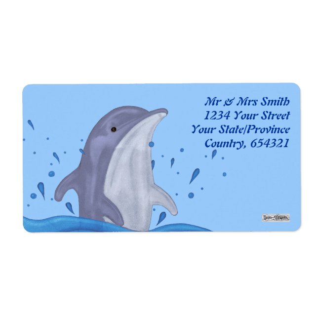 Dolphin Splash Label (Front)