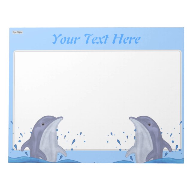 Dolphin Splash Notepad (Front)