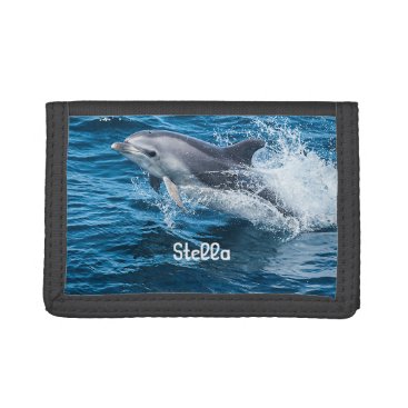 Dolphin Splashing Personalized Wallet