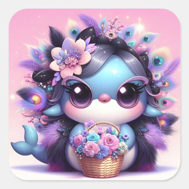 Dolphin Square Sticker (Front)