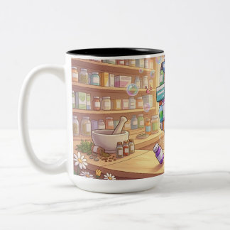 Dolphin Squirrel Apothecary Two-Tone Coffee Mug