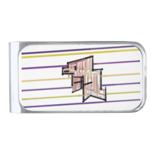 Dolphin summer joy silver finish money clip