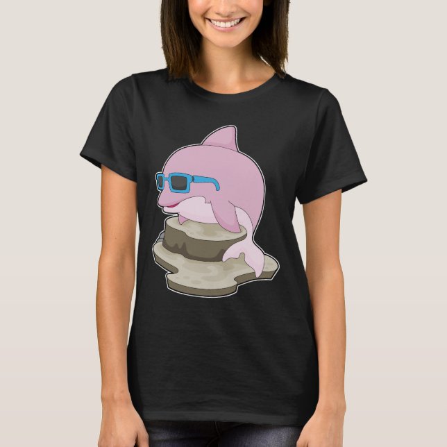 Dolphin Sunglasses T-Shirt (Front)