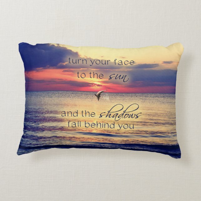 Dolphin Sunset Decorative Pillow (Back)
