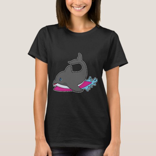 Dolphin Surfer Surfboard Water sports T_Shirt