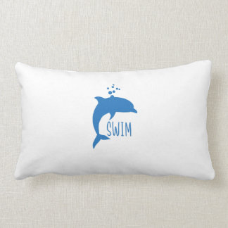 Dolphin swim lumbar pillow
