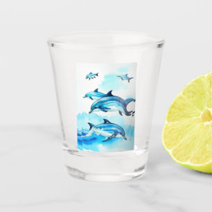 Dolphin Swim Shot Glass