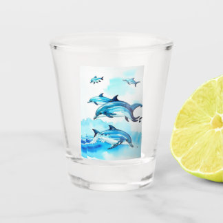 Dolphin Swim Shot Glass