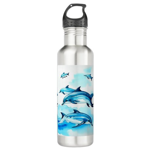 Dolphin Swim  Stainless Steel Water Bottle