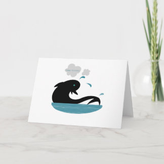 Dolphin Swimming Birthday Card