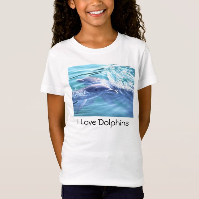 Dolphin T-Shirt "I love Dolphins" (Front)