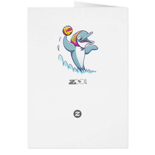 Dolphin throwing the ball while playing water polo (Back)