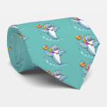 Dolphin Throwing The Ball While Playing Water Polo Neck Tie at Zazzle