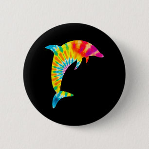 Dolphin Tie Dye Button