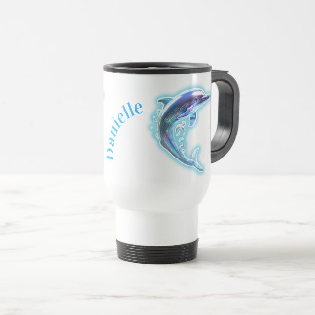 Dolphin  travel mug (Front Right)