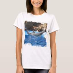 Dolphin Tricks Ladies Fitted T-Shirt