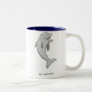dolphin trivia Two-Tone coffee mug