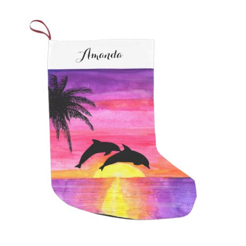 Dolphin Tropical Paradise Personalized Stocking