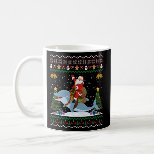 Dolphin Ugly Santa Riding Dolphin Coffee Mug