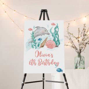 Dolphin Under the Sea Birthday Foam Board