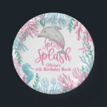 Dolphin Under the Sea Birthday Paper Plates<br><div class="desc">Dolphin under the sea birthday party</div>
