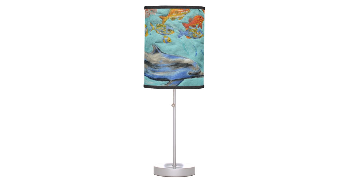 Dolphin Under The Sea Lamp | Zazzle