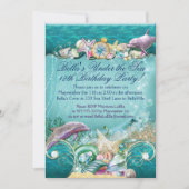 Dolphin Under the Sea Party Invitations (Front)