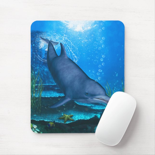 Dolphin Underwater Mouse Pad (With Mouse)
