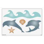 Dolphin Underwater Shapes Wall Decals