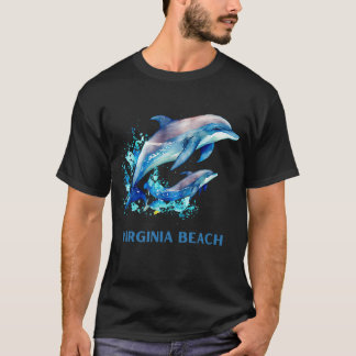 Dolphin Vacation Vintage Virginia Beach Beach Dest T-Shirt