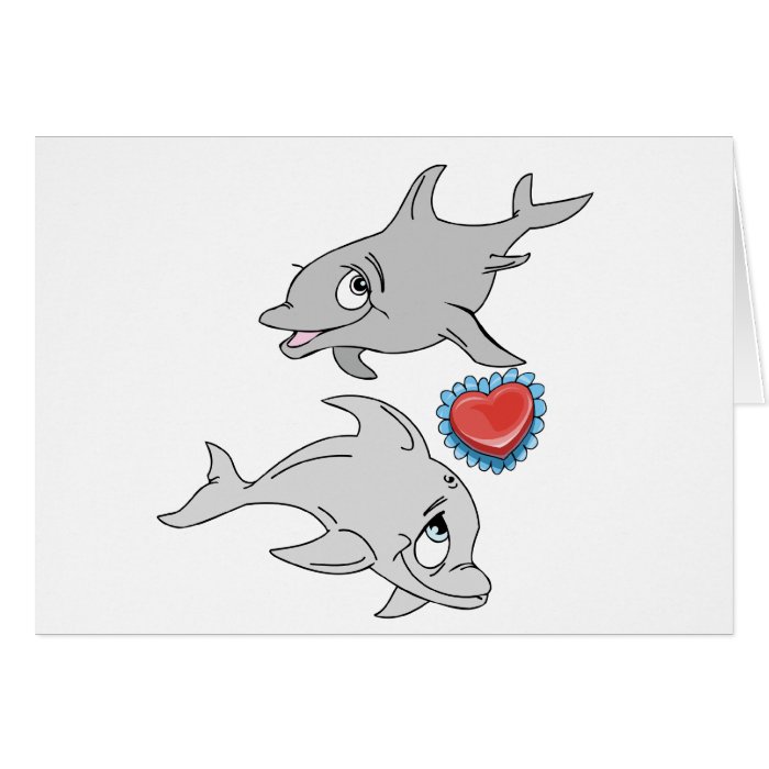 Dolphin Valentine's Day Card