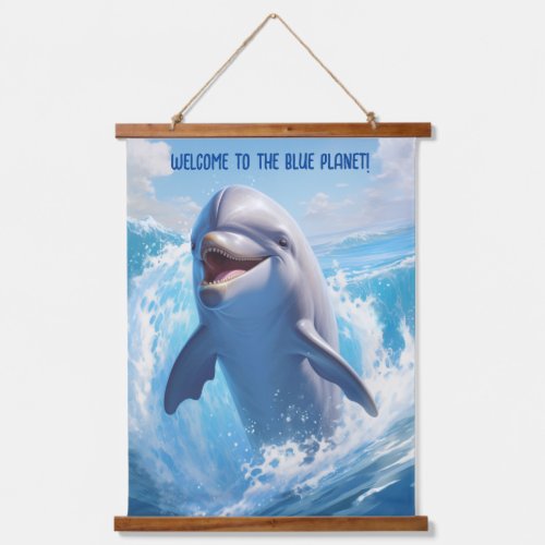 Dolphin Wal Art Beach House Decor Ocean Art  Hanging Tapestry