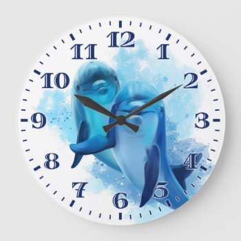 Dolphin Wall Clock by NiceTiming at Zazzle