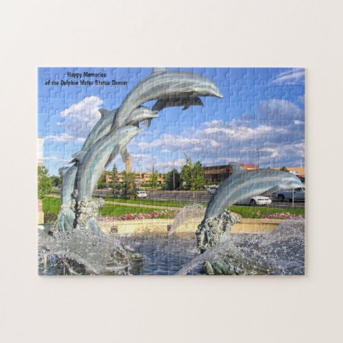 Dolphin  Water Statue Denver Jigsaw Puzzle