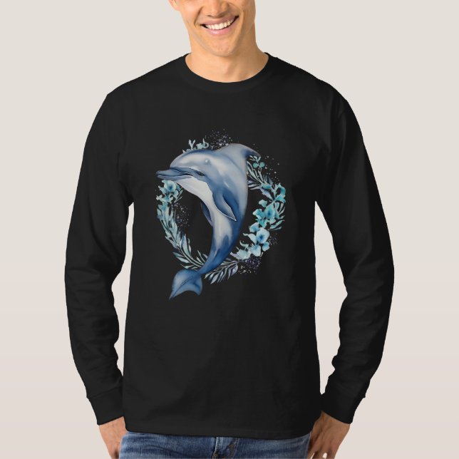 Dolphin Watercolor 1 T-Shirt (Front)