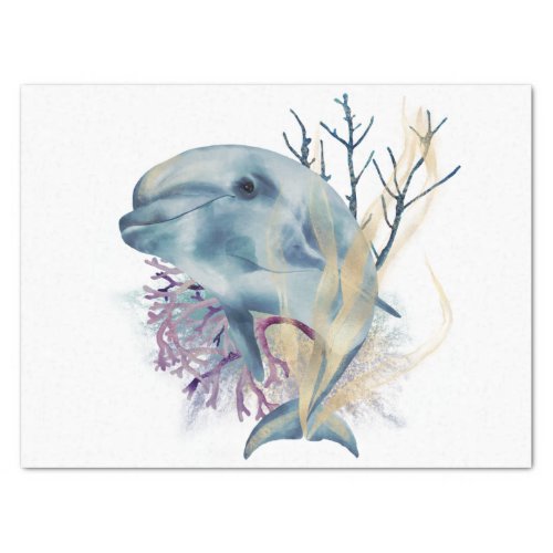 Dolphin Watercolor Tissue Paper