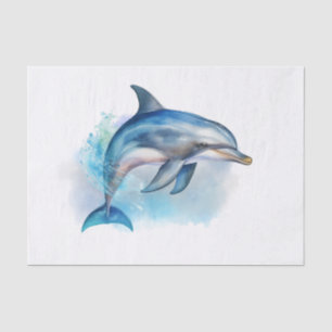 Dolphin Watercolor Tissue Paper