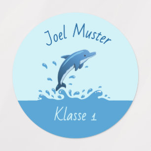 dolphin   waterproof children's labels