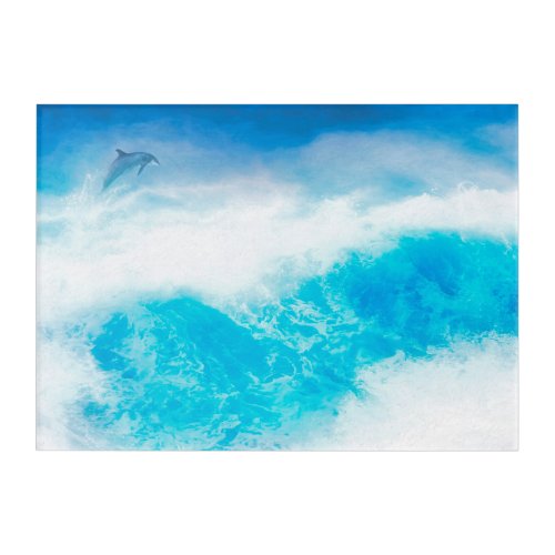 DOLPHIN WAVE JUMPER ACRYLIC PRINT