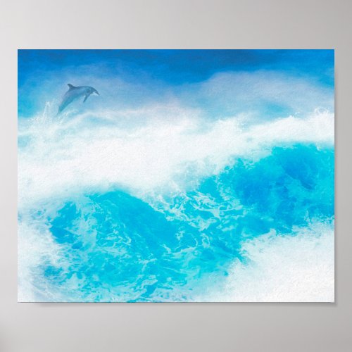 DOLPHIN WAVE JUMPER POSTER