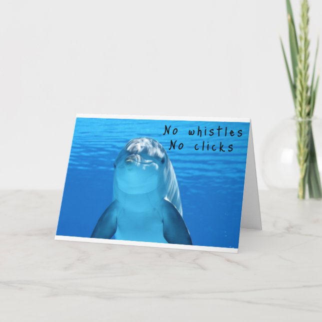 DOLPHIN WILL "TALK" ON "OUR ANNIVERSARY" CARD (Front)