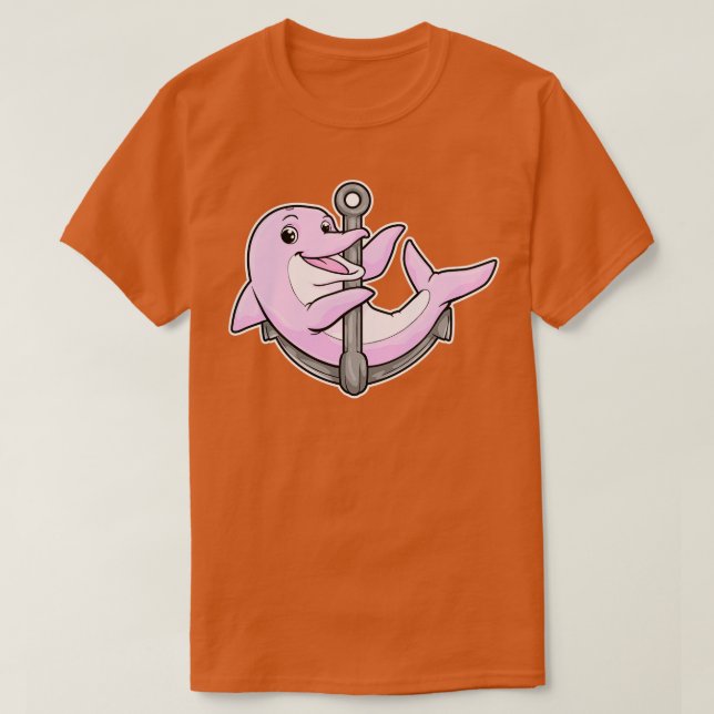 Dolphin with Anchor T-Shirt (Design Front)