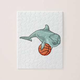 Dolphin with Basketball Jigsaw Puzzle