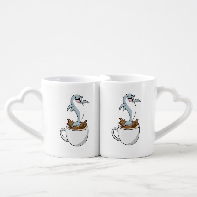 Dolphin with Cup of Coffee (Front Nesting)
