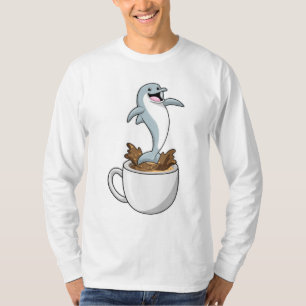 Dolphin with Cup of Coffee T-Shirt
