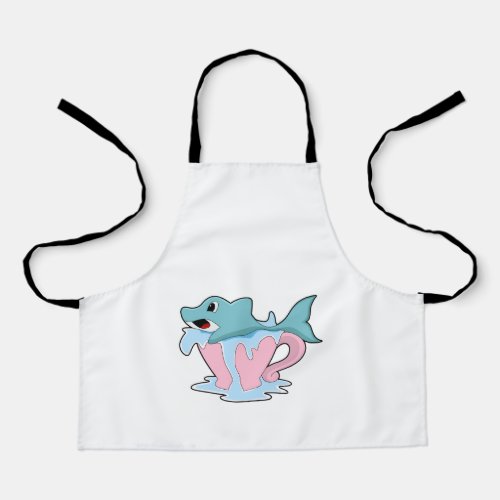 Dolphin with Cup of WaterPNG Apron