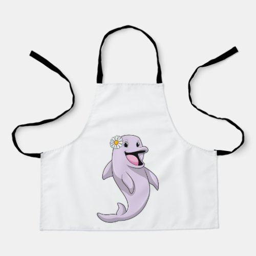 Dolphin with Daisy Flower Apron